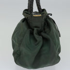 PRADA Hand Bag Nylon 2way Green th4577