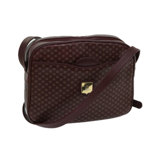 CELINE Shoulder Bag Leather Bordeaux  th4687