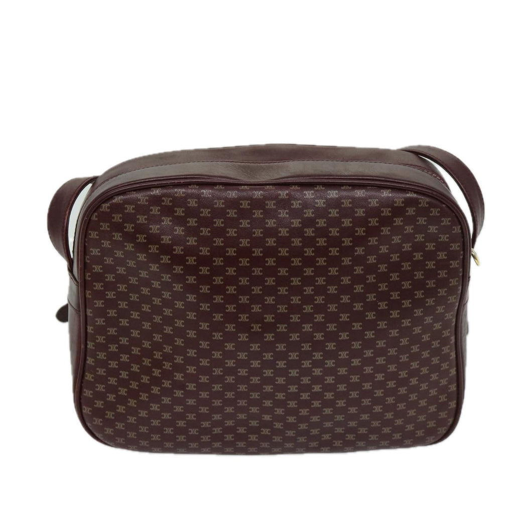 CELINE Shoulder Bag Leather Bordeaux  th4687