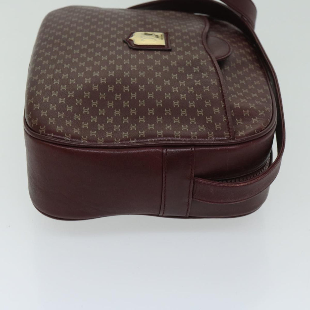 CELINE Shoulder Bag Leather Bordeaux  th4687