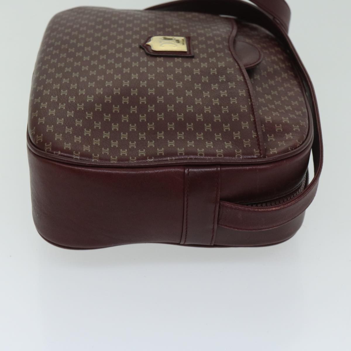 CELINE Shoulder Bag Leather Bordeaux  th4687