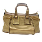 Chloe Etel Shoulder Bag Leather 2way Gold th5077