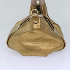 Chloe Etel Shoulder Bag Leather 2way Gold th5077