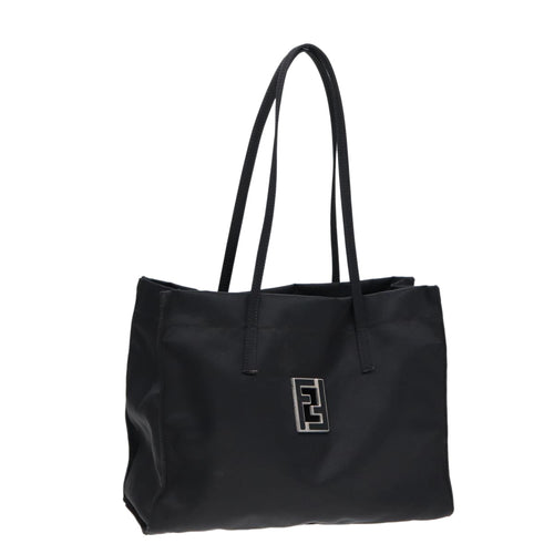 FENDI Tote Bag Nylon Black Silverth5238