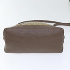 FENDI Zucchino Canvas Shoulder Bag Enamel Brown Black goldth5255