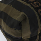 FENDI Pecan Canvas Tote Bag Nylon Khaki Blackth5267