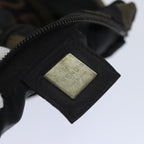 FENDI Pecan Canvas Tote Bag Nylon Khaki Blackth5267