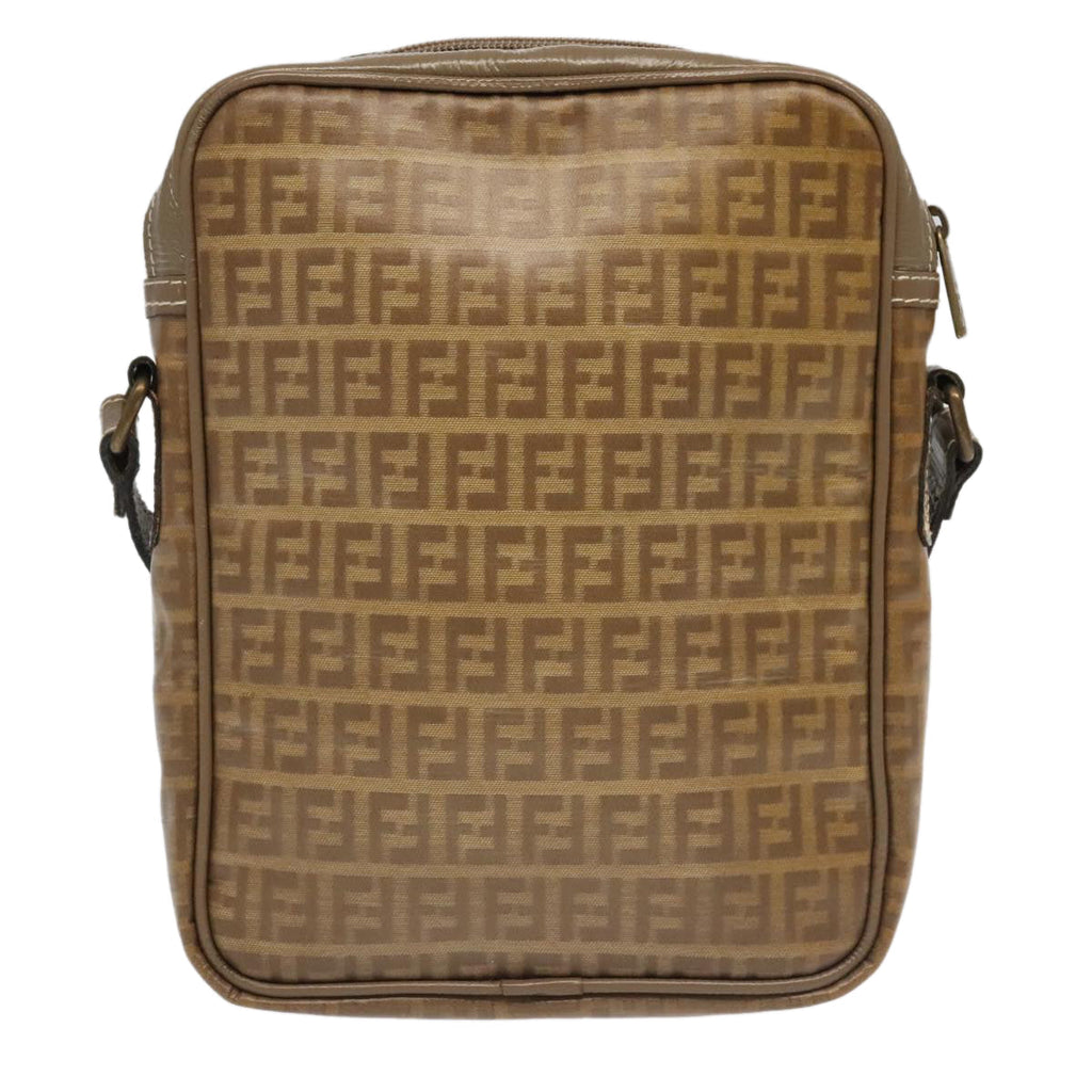 FENDI Zucchino Canvas Mamma Baguette Shoulder Bag Beige 8BR030th5427