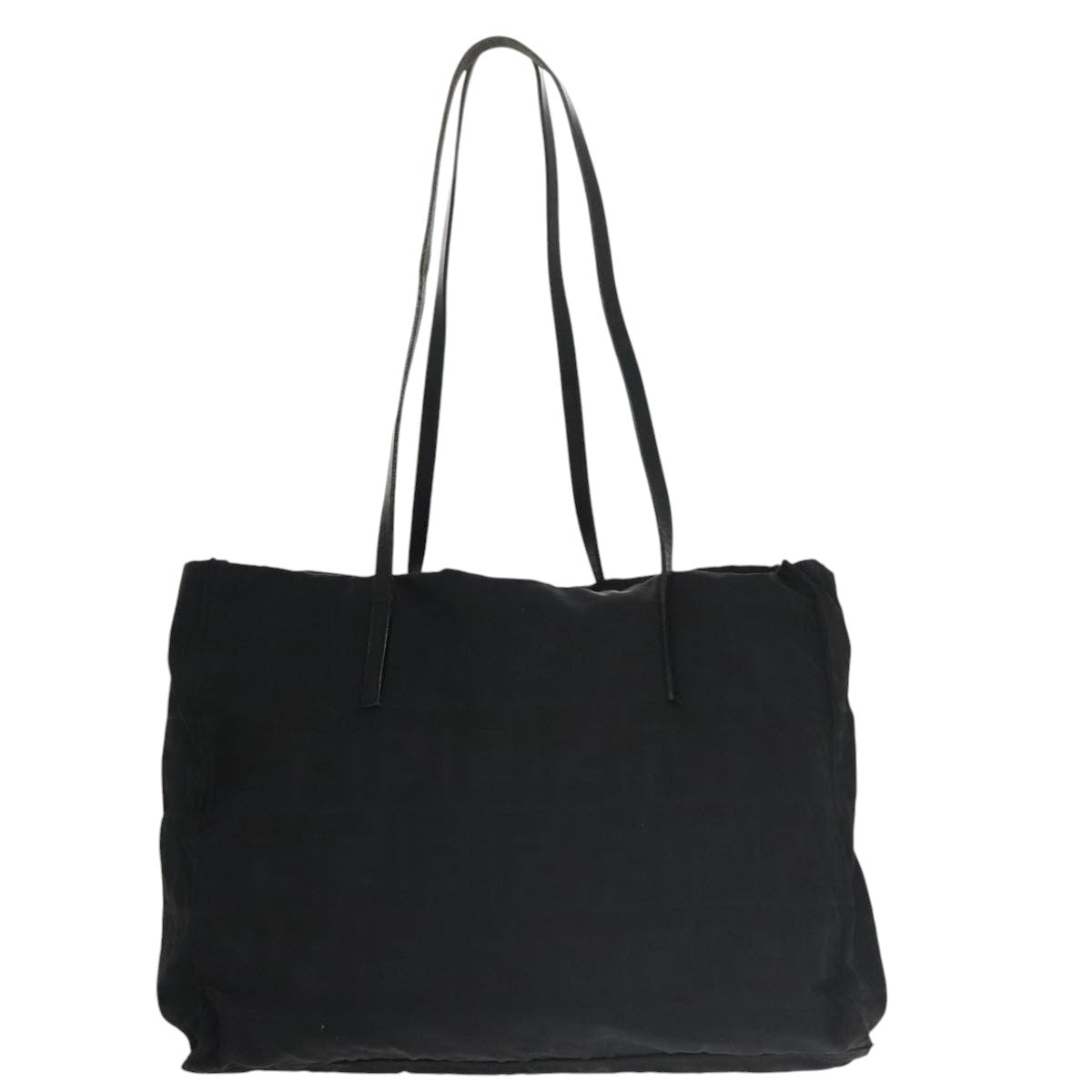 FENDI Zucca Canvas Tote Bag Silver Blackth5496