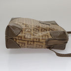 FENDI Zucchino Canvas Shoulder Bag Beigeth5552