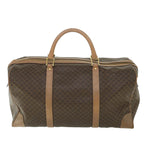 CELINE Macadam Canvas Boston Bag PVC Leather Brown  ki2647