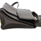 CELINE Hand Bag Leather 2way Brown  rd530