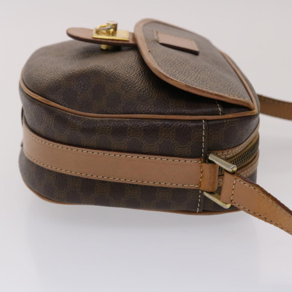 CELINE Macadam Canvas Shoulder Bag PVC Leather Brown  rd4009
