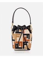 Fendi Women Mini Mon Tresor Canvas Embroidery Bag
