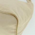 FENDI Mamma Baguette Shoulder Bag Canvas Leather Beige Brownti1234