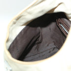 FENDI Mamma Baguette Shoulder Bag Canvas Leather Beige Brownti1234