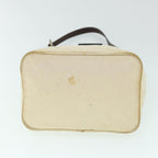 FENDI Mamma Baguette Shoulder Bag Canvas Leather Beige Brownti1234