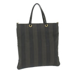 FENDI Pecan Canvas Tote Bag Coated Canvas Brown Blackti1269