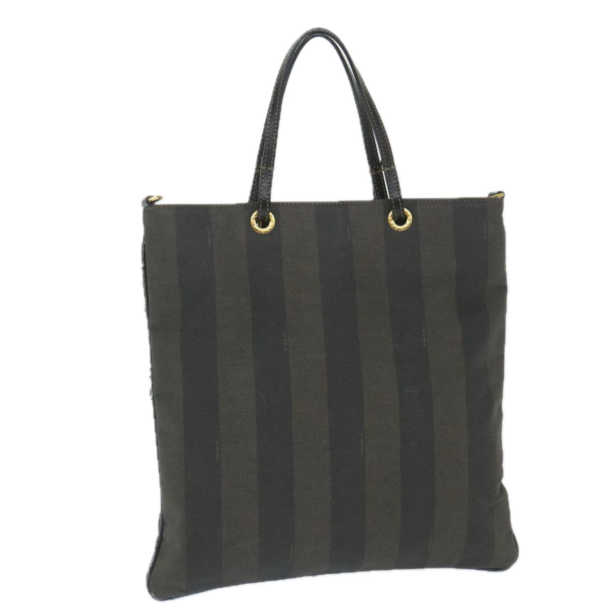 FENDI Pecan Canvas Tote Bag Coated Canvas Brown Blackti1269