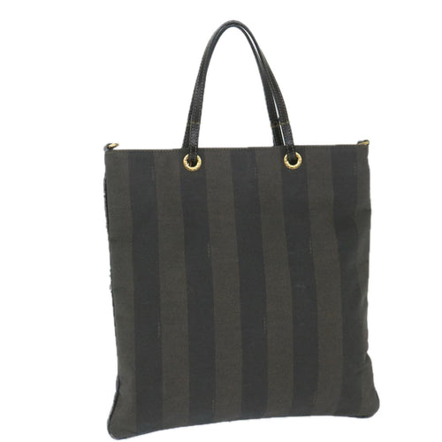 FENDI Pecan Canvas Tote Bag Coated Canvas Brown Blackti1269