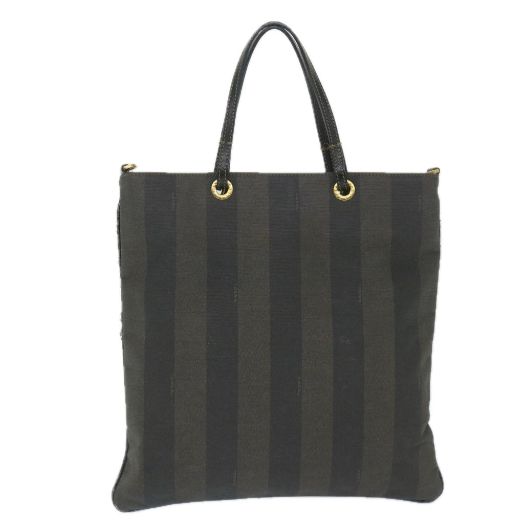 FENDI Pecan Canvas Tote Bag Coated Canvas Brown Blackti1269