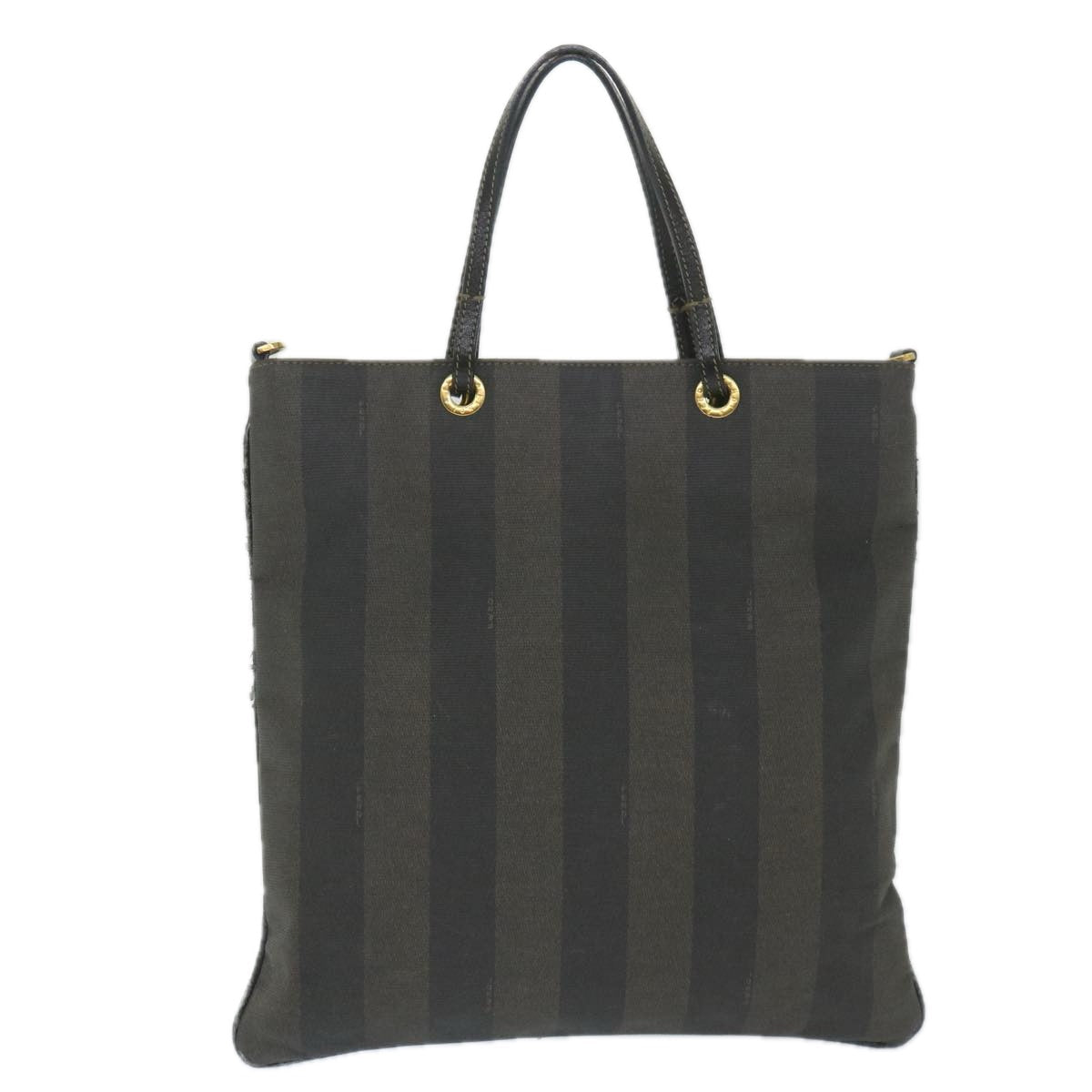 FENDI Pecan Canvas Tote Bag Coated Canvas Brown Blackti1269