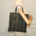 FENDI Pecan Canvas Tote Bag Coated Canvas Brown Blackti1269