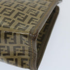 FENDI Zucchino Canvas Clutch Bag Coated Canvas Brownti1271