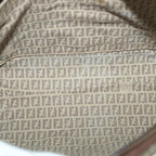 FENDI Zucchino Canvas Clutch Bag Coated Canvas Brownti1271