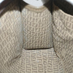 FENDI Zucchino Canvas Clutch Bag Coated Canvas Brownti1271