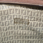 FENDI Zucchino Canvas Clutch Bag Coated Canvas Brownti1271