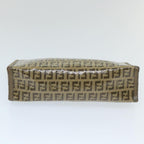 FENDI Zucchino Canvas Clutch Bag Coated Canvas Brownti1271
