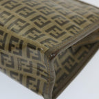 FENDI Zucchino Canvas Clutch Bag Coated Canvas Brownti1271