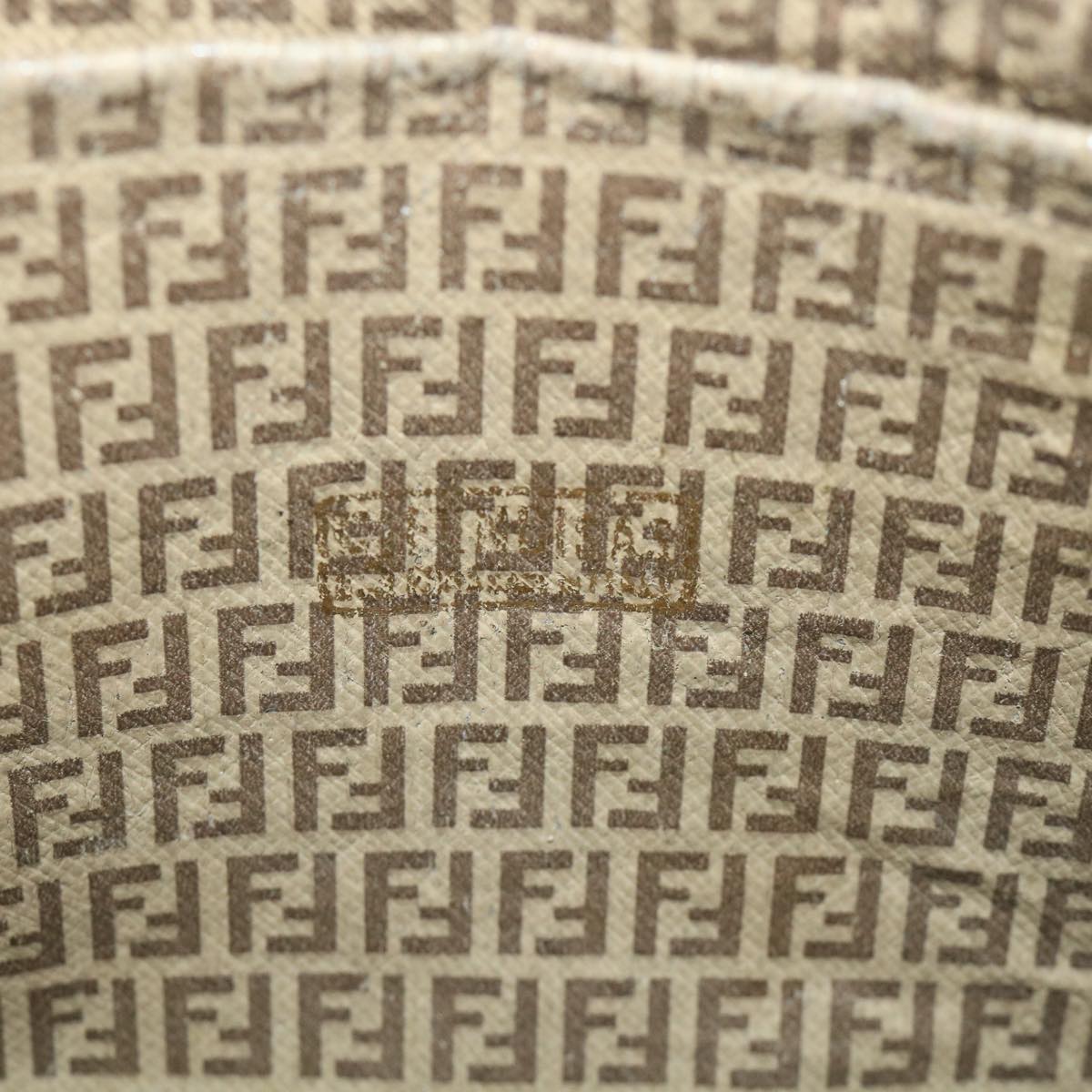 FENDI Zucchino Canvas Clutch Bag Coated Canvas Brownti1272