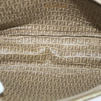 FENDI Zucchino Canvas Clutch Bag Coated Canvas Brownti1272
