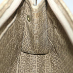 FENDI Zucchino Canvas Clutch Bag Coated Canvas Brownti1272