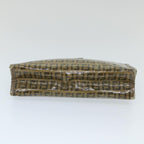 FENDI Zucchino Canvas Clutch Bag Coated Canvas Brownti1272