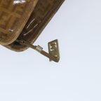 FENDI Zucchino Canvas Clutch Bag Coated Canvas Brownti1273