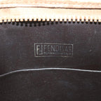 FENDI Zucchino Canvas Clutch Bag Coated Canvas Brownti1273
