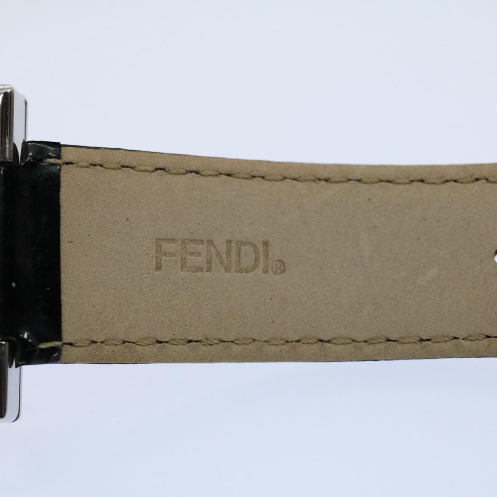 FENDI Watches Metal Enamel Black Silverti1346