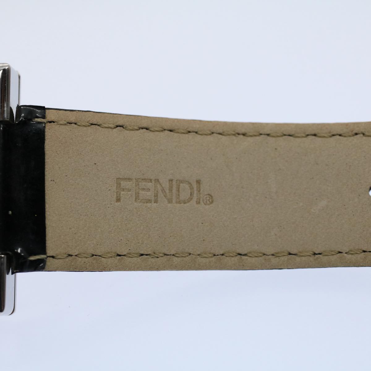 FENDI Watches Metal Enamel Black Silverti1346