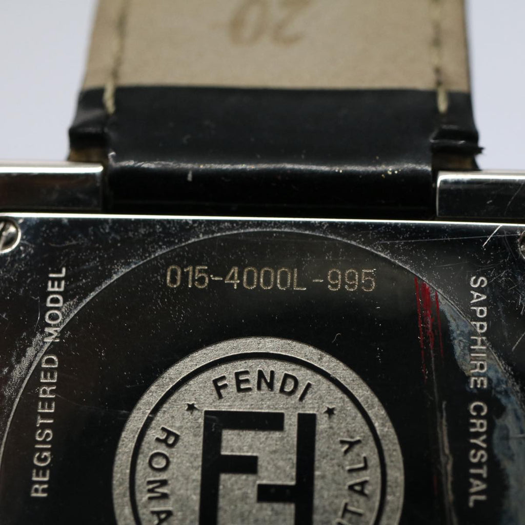 FENDI Watches Metal Enamel Black Silverti1346