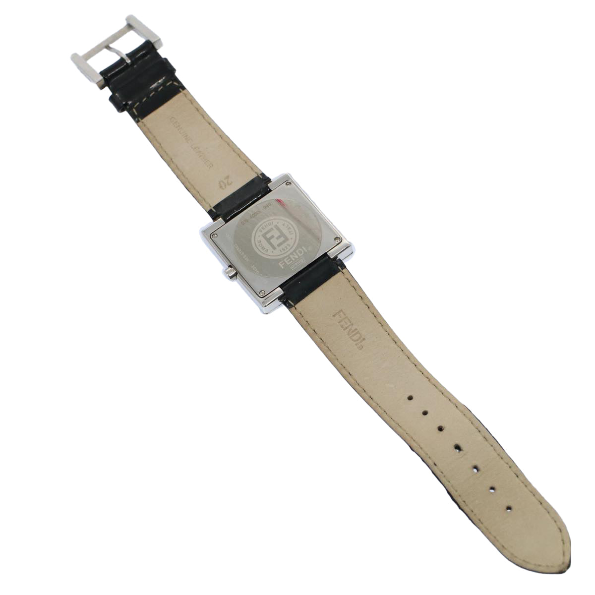 FENDI Watches Metal Enamel Black Silverti1346