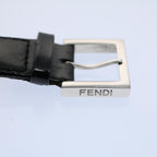 FENDI Watches Metal Enamel Black Silverti1346
