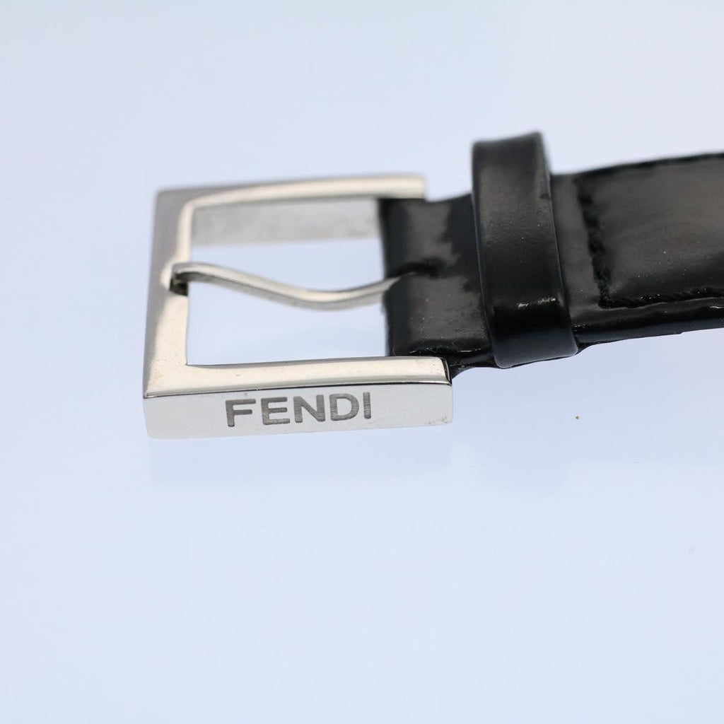 FENDI Watches Metal Enamel Black Silverti1346
