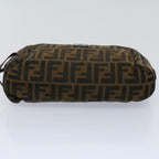 FENDI Zucca Canvas Zucchino Canvas Clutch Bag 2Set Brown Blackti1353