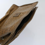 FENDI Zucca Canvas Zucchino Canvas Clutch Bag 2Set Brown Blackti1353