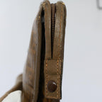 FENDI Zucca Canvas Zucchino Canvas Clutch Bag 2Set Brown Blackti1353