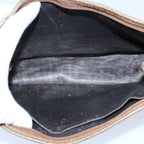 FENDI Zucca Canvas Zucchino Canvas Clutch Bag 2Set Brown Blackti1353