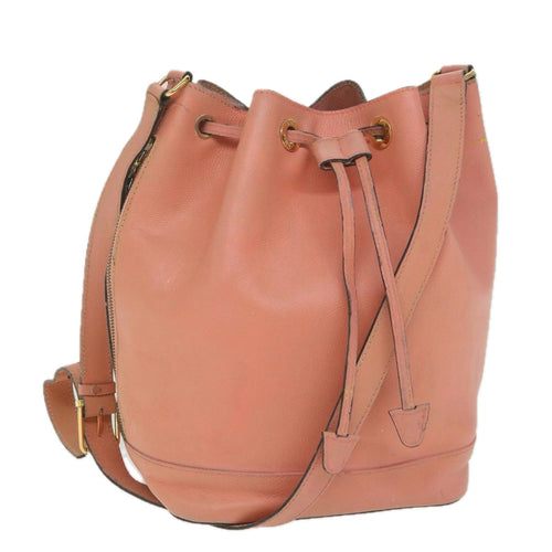 CELINE Shoulder Bag Leather Beige  ti1364